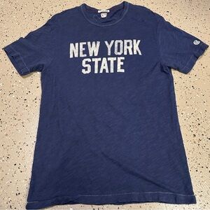 Champion x Todd Snyder New York State Retro T Shirt Men’s M Vintage Style Blue